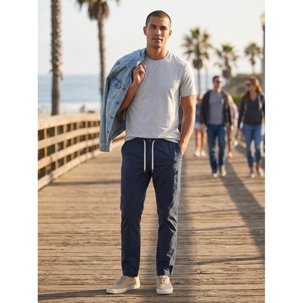 Vuori Ripstop Climber Pants Mens XL Navy Blue Organic Cotton Stretch Joggers